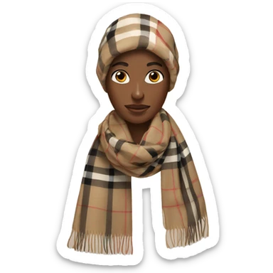 Burberry scarf sticker