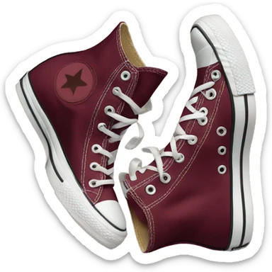Burgundy Converse  sticker