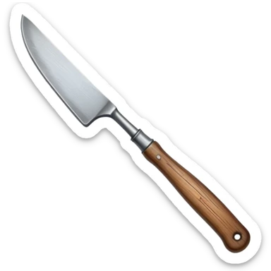 butter knife with wooden handle sticker