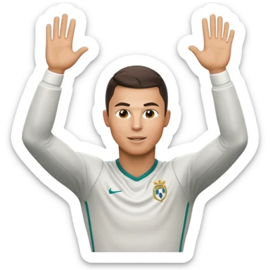 Cristiano Ronaldo doing his famous Siuu celebration sticker