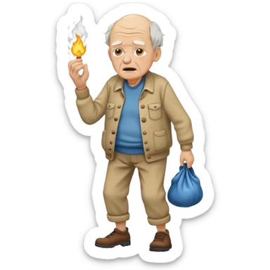 Full body OLD MAN RIPPING A FART sticker
