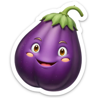 Je veux un hérisson sous forme de aubergine  sticker