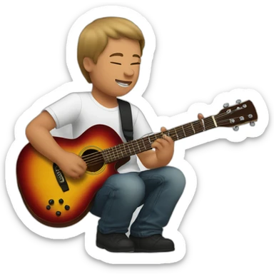 Down’s syndrome guitar player sticker