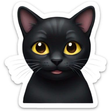 black cat sticker