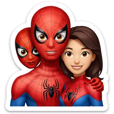 spider man and spider women sticker