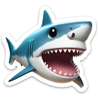 A shark covered in festive fairy lights  sticker