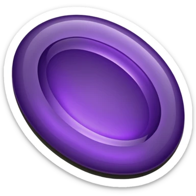 Amethyst oval-shaped worrystone sticker