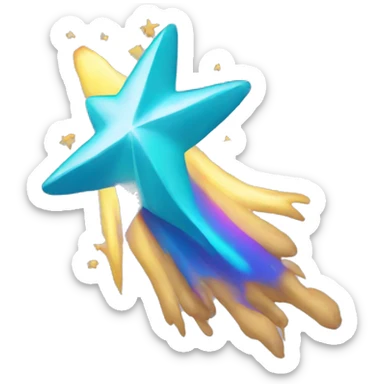 Shooting star sticker