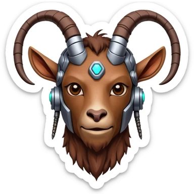 Cybernetic Goat(Ram) man sticker