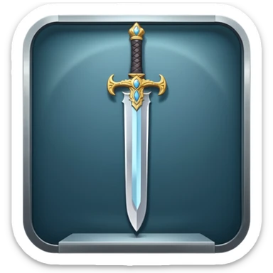 legendry sword on a showcase   sticker