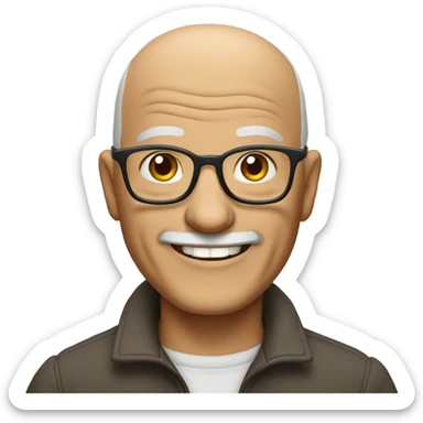 Bald grandpa sticker