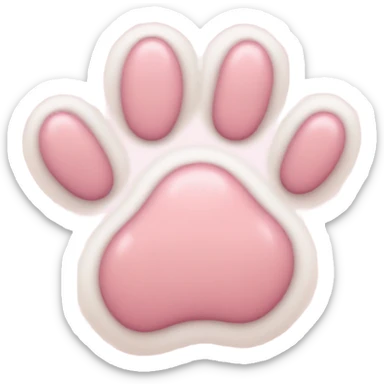 Pink cat paw sticker
