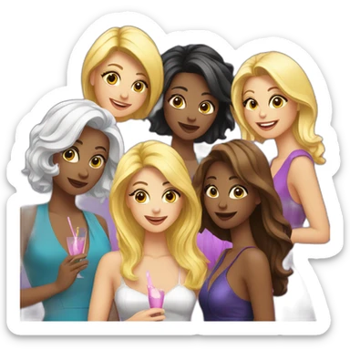 Ladies Party night sticker