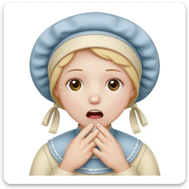 a person choking themselves with a bonnet on sticker