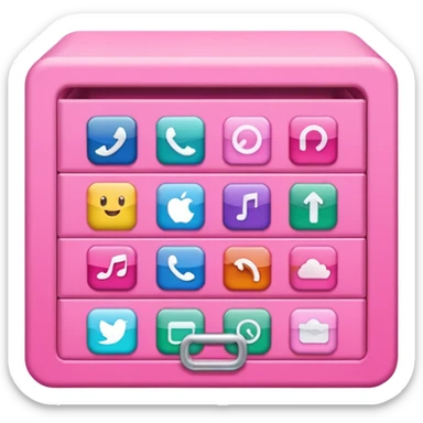pink app drawer  sticker