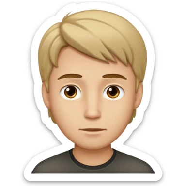 male darkblond hari from riht sticker