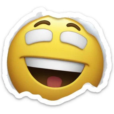 smiling smiley in a snow bank sticker