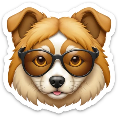 Dog wearith pit vipers sunglasses sticker