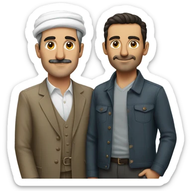 a turkish man next to his husband sticker