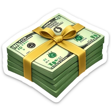 dollars a bundle of money sticker