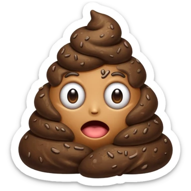 poop with a lot of stinky aura  sticker