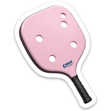 light pink pickleball paddle with white handle sticker