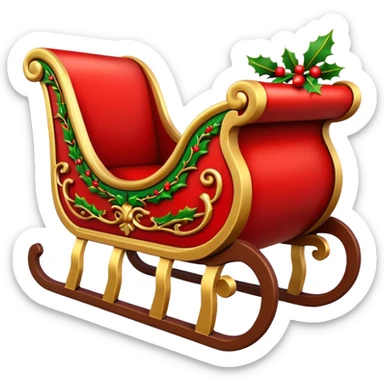 santa's sleigh sticker