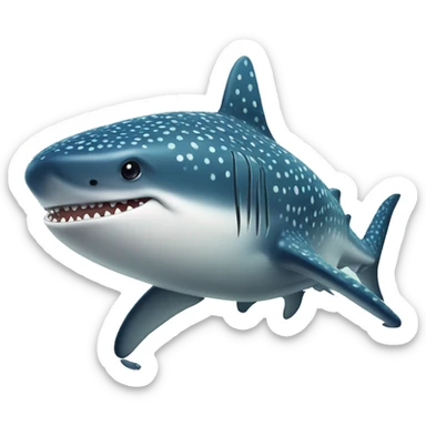Whale shark happy sticker