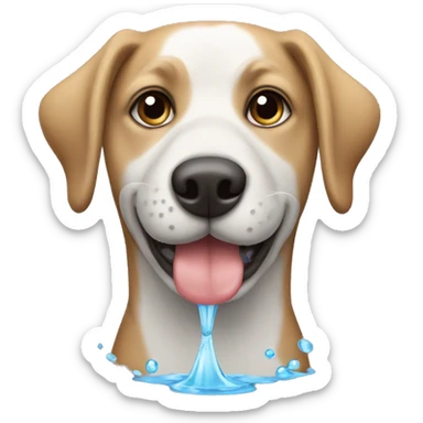 Perro con agua  sticker