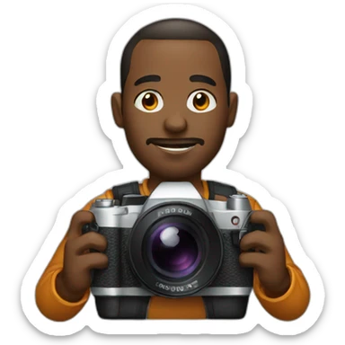 Photographer renting à camera sticker
