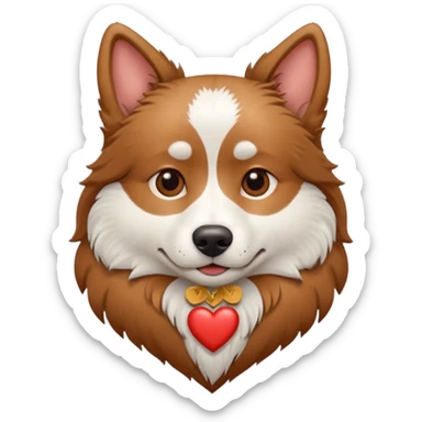 Сердечко лайк в виде породы лайка sticker