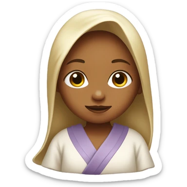 Girl in a silk robe sticker