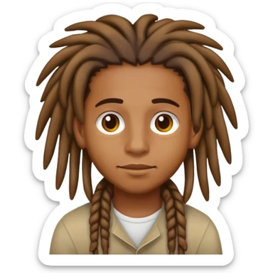Brownskin boy with dreads sticker