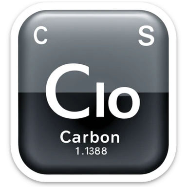 Periodic Table C is Carbon in a Pencil sticker