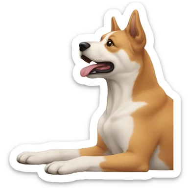 Perro sacando un dedo sticker