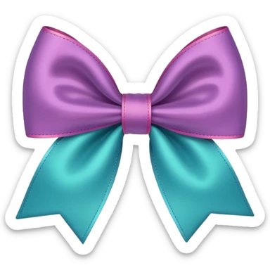 cute bow, simple and colorful sticker