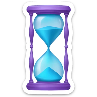 light blue and light purple hourglass sticker