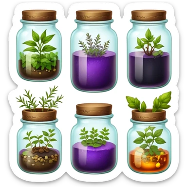 Witchy spell jars sticker