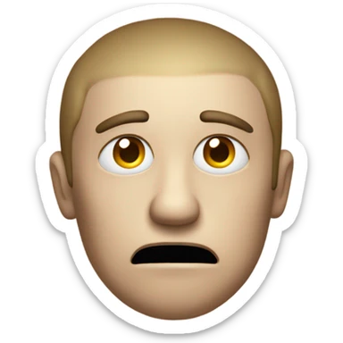 Confused face with loading sticker