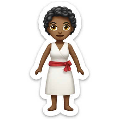 Uma mulher de corpo inteiro sarada e loira vestida de maneira elegante sticker
