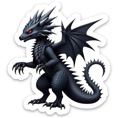 Gothic badass cool complex aesthetic-scenery-Fakémon-creature (full body) sticker