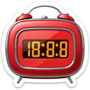  despertador rojo sticker