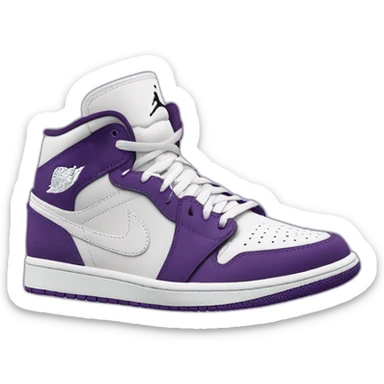 Nike jordan 1 mid purpule sticker