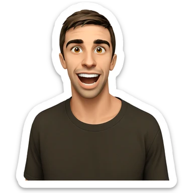 smiling boy on white background sticker