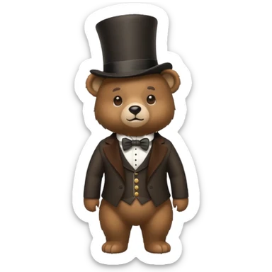 🐻🎩 sticker
