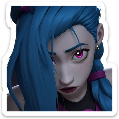 jinx from league of legends sticker