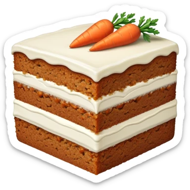 Slice of carrot cake  sticker