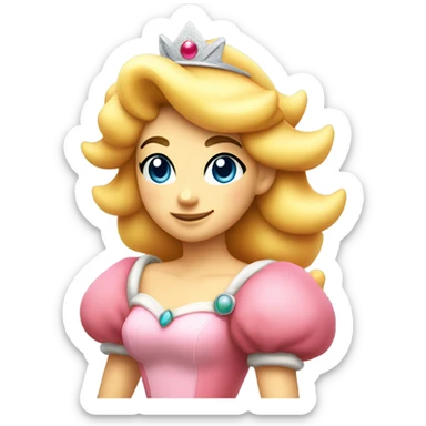 Princess Peach looking smug sticker