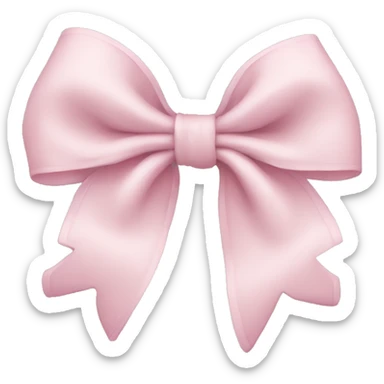 Pale Pink bow sticker