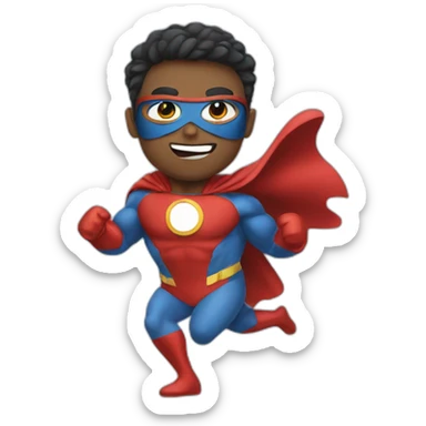 superhero healthy fast sticker